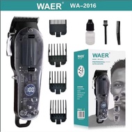 Haircut Oil Head Hair Clipper Transparent Rechargeable Digital Display Electric Clipper WAER Electri