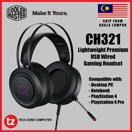 Cooler Master CH321 Over-Ear USB Wired RGB Logo Gaming Headset with Microphone (CH-321)
