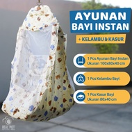 Portable Baby Swing with Mattress & Mosquito Net - Easy to Carry Foldable Baby Sleeping Swing