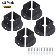 [Twilight-Z] Heavy Duty Adjustable Post Base Brackets Fit 2x2 / 4x4 / 6x6 inch Post Deck❀