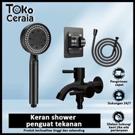 Black Shower Head 5 Modes Premium Shower Water Head Set/ Portable Bathroom Shower Set Premium Shower