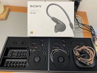 (二手) Sony IER-M9 (已改金寶線)+ 第一代黑磚 (連原裝皮殼)