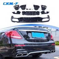 ABS Rear Bumper Lip Diffuser Spoiler with Exhaust Tips for Benz E Class W213 E200 E260 E300 2017-201