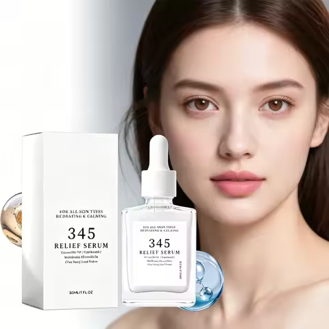 345 Relief Serum 30ml Ceramide Panthenol Hydrating Calming Soothing Essence For All Skin Types Repai