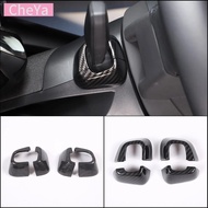 ABS Carbon Fiber Car Steering Wheel Turn Signal Wiper Lever Cover Trim For BMW  X1 IX1 U10 U11 2023-