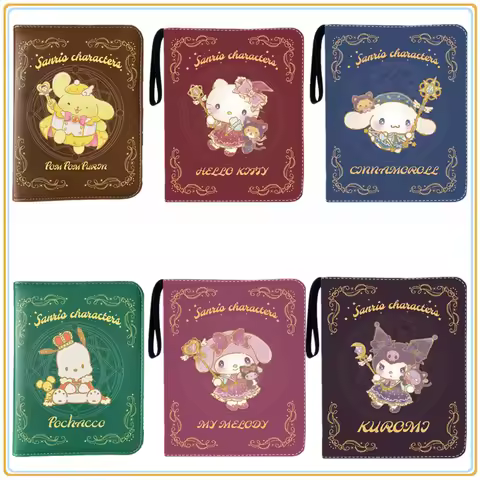 400/900pcs Sanrio Card Album Book Folder 4/9 Card Slots Collections Zipper Double Pocket Zipper Card