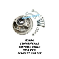 HONDA C70 GBO FAME GB6 EX5-HIGH POWER HP EX5 DEMAK EX90 DY90 REAR SPROCKET HUB SET / SPOKET HUB