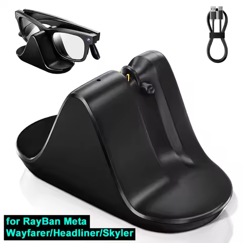 Mini Charging Dock for RayBan Meta Smart AI Glasses Wayfarer/Headliner/Skyler Travel Portable Charge