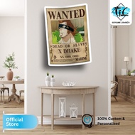ONE PIECE WANTED POSTER - WALL STICKER - X DRAKE