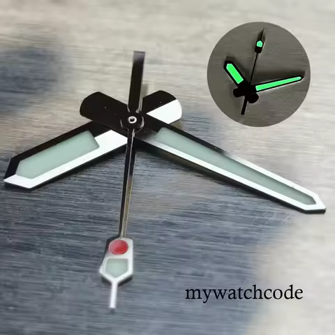 Japan C3 Green Luminous Silver Watch Hands Needles Fit NH35A NH36A 7S26 6R15 4R35 6309 7002 Movement