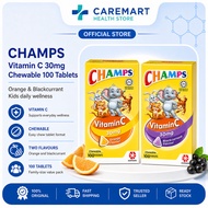 CHAMPS VIT C 30MG TABLET 100’S ORANGE | BLACKCURRANT (EXP:01/2027)