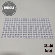 Stiker Label Sticker Size Kotak sepatu size baju