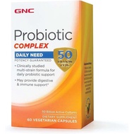 GNC Probiotic Complex Daily Need plement, Provides Digestive and Immune port, 50 Billion CFUs, 60 Ve