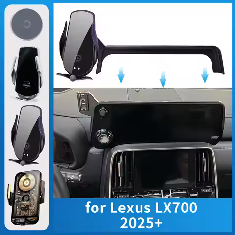 Car Mobile Phone Holder for Lexus LX700 LX 700 2025 2026 LX700H F SPORT Charging Bracket Navigation 