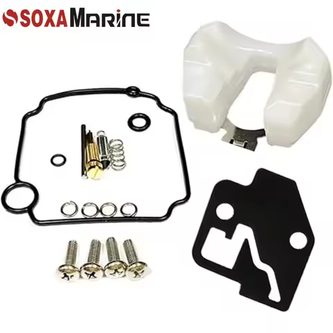 SOXAMarine Carburetor Repair Kit For Yamaha 4 Stroke 9.9 13.5 15HP F15 Outboard Motor 66M-W0093-01 8