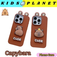 Oppo A5 A9 A31 A53 2020 A15 A15s A16 A17 A18 A38 3D ear capybara phone case sarung telefon 卡皮巴拉手机壳