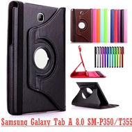 For Samsung Galaxy Tab A 8.0 SM-P350/355 w/S Pen Flip Leather 360 Rotating Stand Smart Shockproof Ta