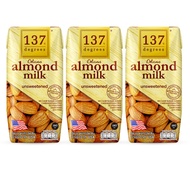 137 Degree Real Almond Unsweetened Milk 3 x 180ml