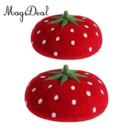 [MagiDeal] Strawberry Beret Hat Cabbie Beret Cap Fashionable Costume Accessories Headwear Party Wint
