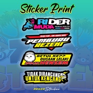 STICKER PRINT CUTTING AYAT-AYAT MOTOR / STICKER PRINT /