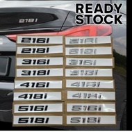 emblem rear bonnet bmw 216i 218i 316i 318i 416i 418i 516i 518i chrome hitam with tape