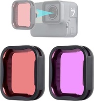 YALLSAME Diving Filter for GoPro Hero 7 6 5 Black Lens Filter in Color Red & Magenta Ideal for Divin