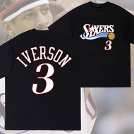 Iverson Answer No. 3 Philadelphia 76 Captain Cotton Cotton Short-Sleeved t-Shirt Loose Top Iverson8.