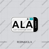 Almaty International Airport Code ALA Vinyl Sticker Sign Sticker