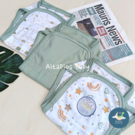 [COD] AltaDios | KADO 6 pcs Popok Double Kain Seri Hijau SAGE | Popok Tali Polos Motif Karakter Baby Newborn | Perlengkapan Popok Bayi Baru Lahir Anak New Born Pampers Clodi Chiyoko