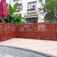 Outdoor Fence Post Courtyard Fence Anti-Corrosion Wood Fence Garden Fence Wall Wooden Ground Fence W
