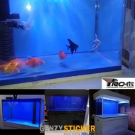 stiker aquarium skotlet biru laut sicker biru glossy