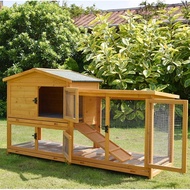 Outdoor Rabbit Cage Anti-splash Rabbit House Solid Wood Pigeon Cage Villa