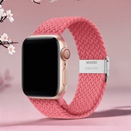 สายถักเข้ากันได้กับสาย Apple Watch 38mm 40mm 41mm 42mm 44mm 45mm 49mm, สายรัดข้อมือแบบสปอร์ตนุ่ม สาย