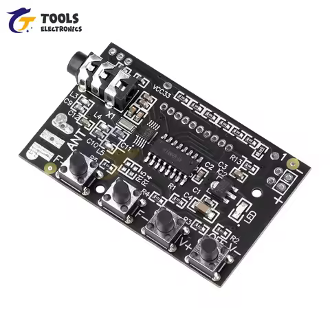 76.0MHz~108.0MHz RDA5807 Two-channel Stereo FM Radio Module DC 2.8V-12V FM Receiver Board