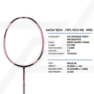 PROTECH RAC WOVEN APACHE M1/M3/M5/M7 Badminton Racket (4U) (MAX 32LBS)(FREE String + Grip)