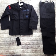 Baju PDL Tactical hitam Brimob Bahan halus (Portofino) dan Kotak-Kotak