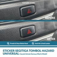TOMBOL MERAH RED Hazard Triangle Sticker Replacement for Universal Hazard Emergency Button for All C