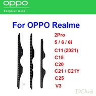 2Pcs หูฟังลำโพงตาข่ายสำหรับ OPPO Realme 2 Pro 5 6 6i V3 C11 2021 Anti-ฝุ่นลำโพงป้องกันฝุ่นย่าง Flex ชิ้นส่วนซ่อมสาย