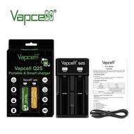 Vapcell Q2S Dual Slot 3.6V 3.7V Portable USB Lithium Battery Charger 5V2A 1A Current per slot 18650 