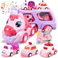 Suitable for 1 2 3 Years Old Girls 1 2 Years Old Girls 5 in 1 Girls Cars Suitable for Toddlers 1-3 U