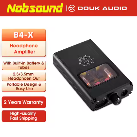 Nobsound Little Bear B4-X Portable Dual-Mono Vacuum Tube Headphone Amplifier Balanced BLK