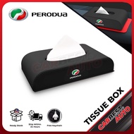 Perodua Tissue Box Leather Kotak Kertas Tisu holder Kereta Aksesori Car Accessories bodykit Myvi Axia Bezza Ativa Aruz