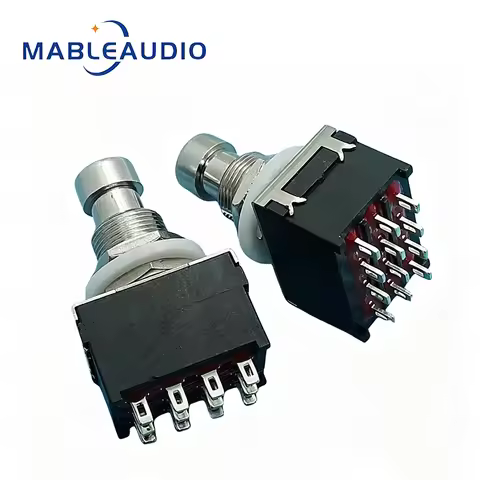 12-Pin Effects Pedal Switch, Bypass Switch, Toggle Switch 4PDT Foot Switch, Eco-Friendly, Amplifier