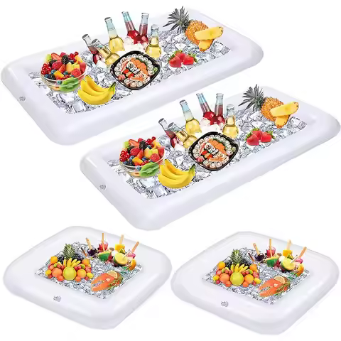 Inflatable Serving Bar Salad Ice Tray Food Drink Containers BBQ Picnic Pool Party Supplies Buffet Sa