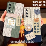 Softcase Oppo a74 5G a74 4G a95 a76 a96 a36 a52 a72 a92 16e a16k Beautiful Knitted Motif - Trendy Ca