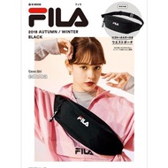 日本雜誌 FILA 情報特刊 附贈 FILA 多功能 黑色 腰包 斜背包 側背包 肩背包 斜肩包 單肩包