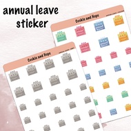 Annual Leave Planner / Bullet Journal Sticker