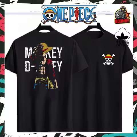 100% PREMIUM COTTON MONKEY D LUFFY ONE PIECE Cotton Tshirt T Shirt Tee Men Women Unisex Baju Lelaki