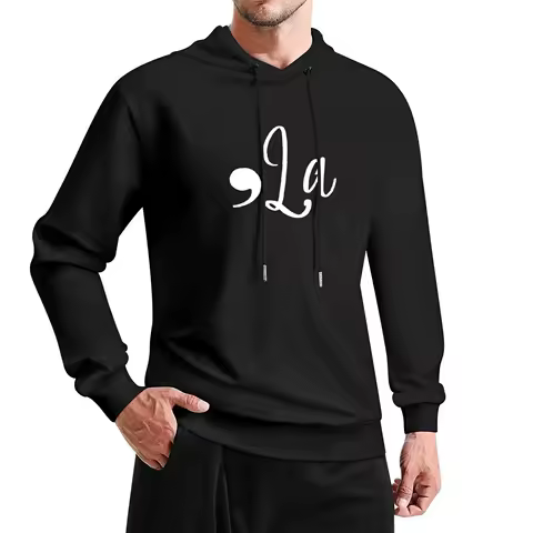 comma la Pullover Hoodie men clothes streetwear men anime clothes anime hoodie