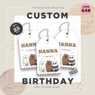 Gift TAG birthday G48 - We Bare Bears Ok kid birthday greeting card
